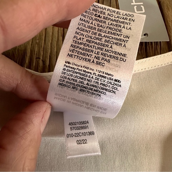 CHICO'S 2 Womens Ombre Tropical Emerald Beaded Tunic Top Sz 12/14 Kimono NWT - Picture 11 of 12